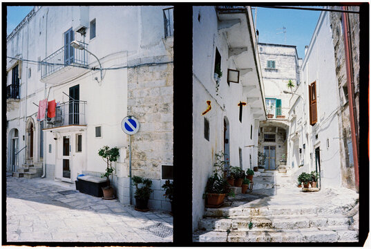 White streets diptych