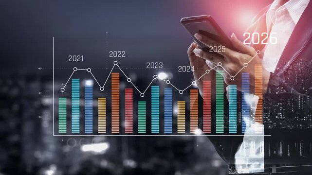 Business growth forecast highlights increasing trends new year 2026. Growth forecast data, growth forecast strategy, and growth forecast planning are key elements. Marrow