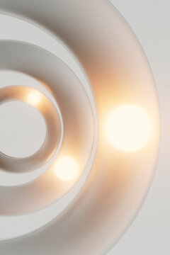 Minimal Circular Ring Light Abstract Composition