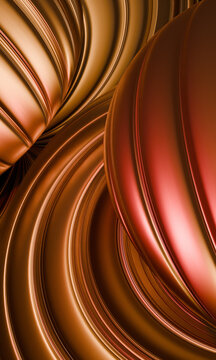 Curved Shapes in Warm Colors Create a Mixed Pattern Design