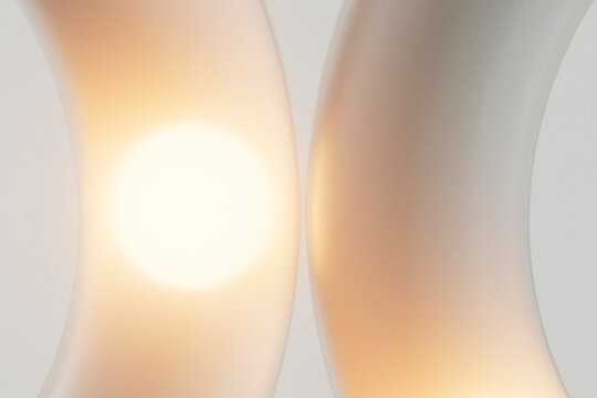 Minimal Ring Shape With Soft Golden Illumination