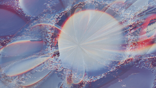 Colorful Abstract Design With Circles and Waves in Digital Art Format