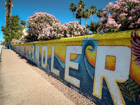Chandler, Arizona, USA - May 8, 2026: Mural for Downtown Chandler in Chandler Arizona
