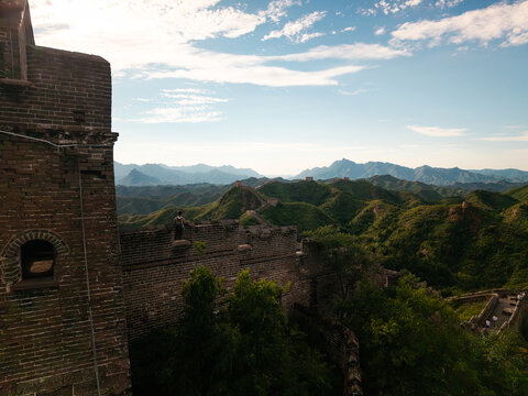 The Great Wall winding beyond the watchtower
