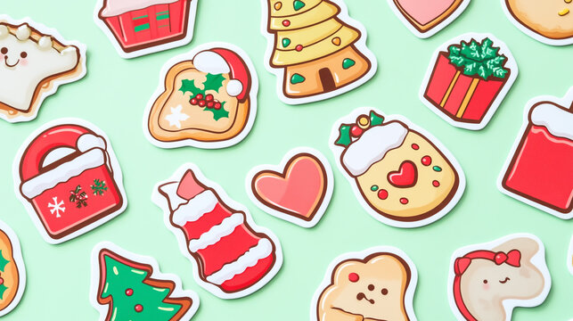 Christmas festive holiday gingerbread cookies pattern background with gingerbread christmas celebration decoration seasonal background tradition