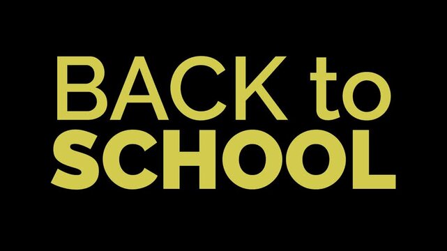 Back to School Kinetic Typography 