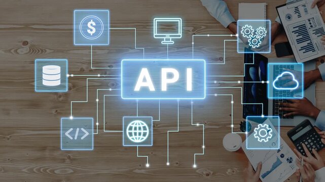 Conceptual Representation of API Technology with Digital Icons and Connections Illustrating Data Exchange and Integration in Modern Software Development. Entropy.