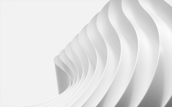 Soft White Abstract Layers