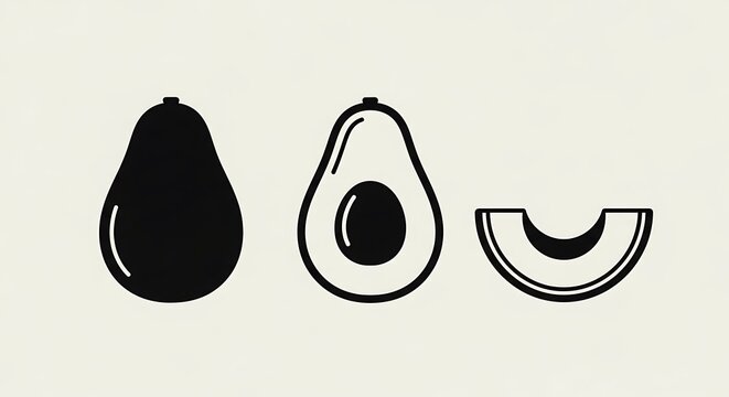 Black silhouette of three different animal faces.
