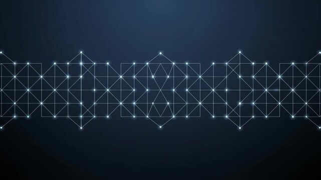 Digital Network Geometric Line Pattern on Dark Background