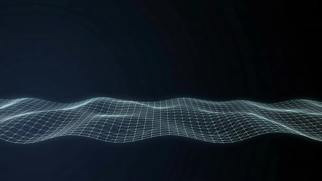 Digital Wave Grid Abstract Technology Background