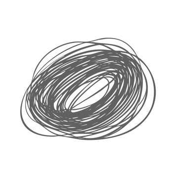 Gray scribble on white background