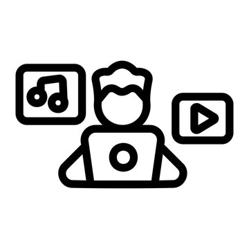 Content creator Line Icon