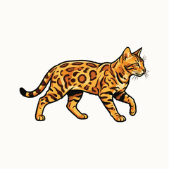 Fototapeta premium Black Panther Cat Vector. Orange Tabby Cat Icon . Cat Icon. Cute Baby Cat Icon