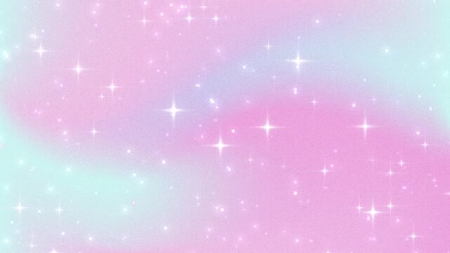 dreamy pastel gradient background with sparkling stars animation