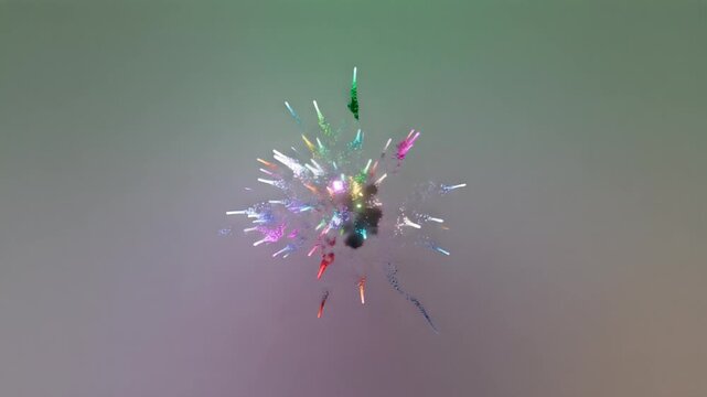 核エネルギーのような粒子爆発ループ・背景透過
