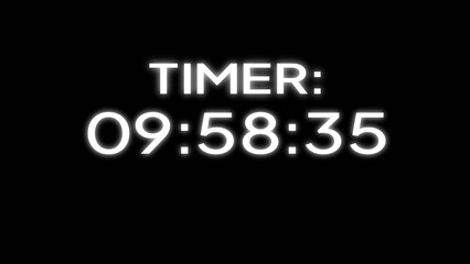 Obraz premium Countdown timer hours, minutes and seconds number icon illustration.