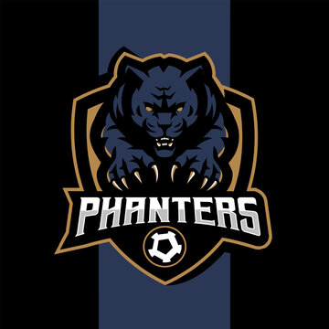 Phanter pounces mascot logo for team football