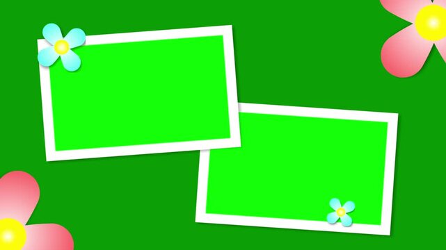 Summer memories slideshow mockup on green screen template