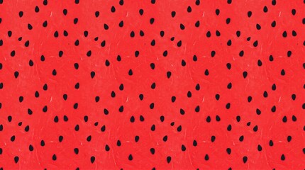 Vibrant seamless pattern featuring red watermelon texture with black seeds for creative design projects