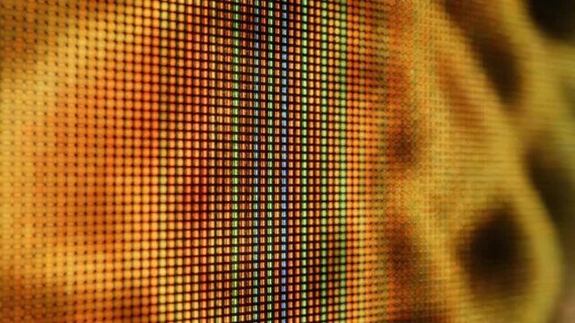 Close look at RGB pixels on a computer screen monitor with VSRExport technology