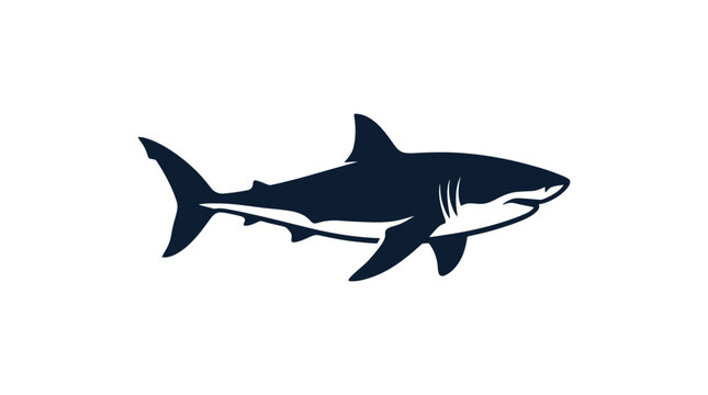 Shark Silhouette Ocean Predator Fish.