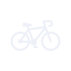 Fototapeta premium Minimalist bicycle outline on a white backdrop for various design projects