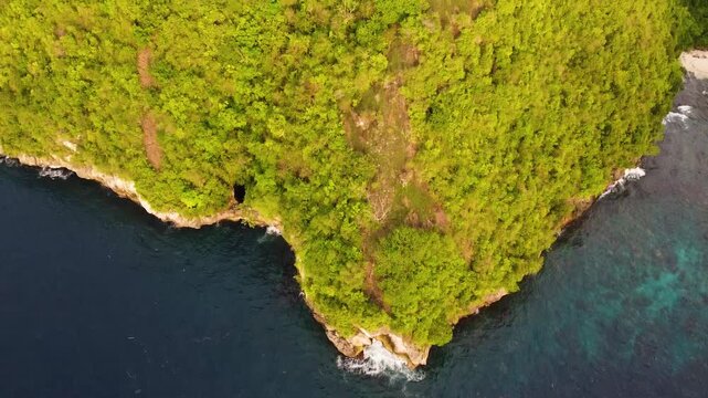 Aerial view of amok sunset bar and restaurant in nusa penida