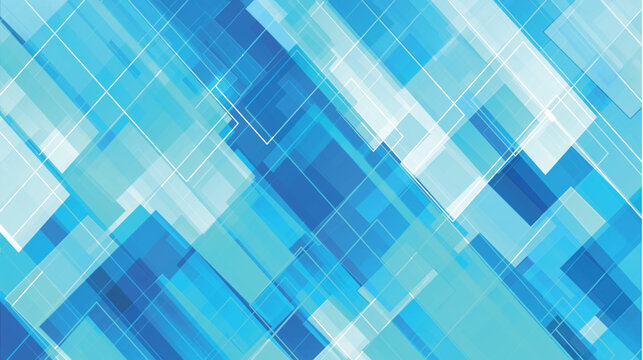 Abstract Blue Geometric Rectangular Pattern Background