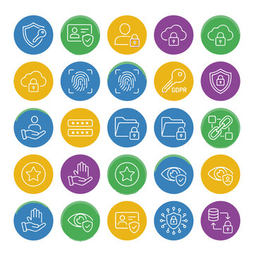 Digital Sovereignty Concept Icons Representing Security Privacy and Control