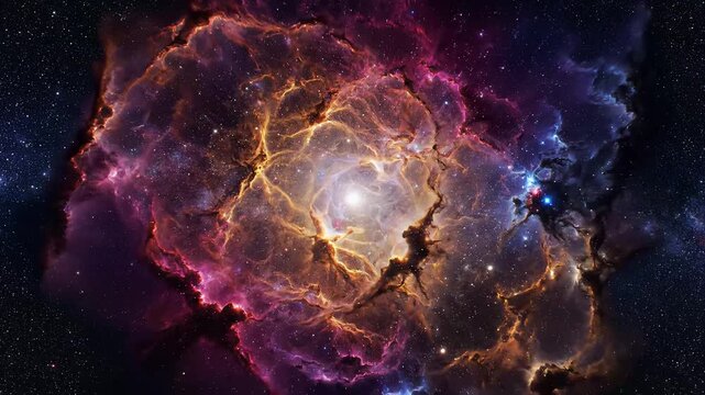Cosmic nebula explosion space visuals featuring glowing gas clouds and stardust for sci fi education and backgrounds