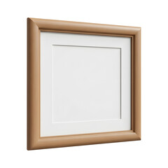 Fototapeta premium Wooden Picture Frame with White Mat
