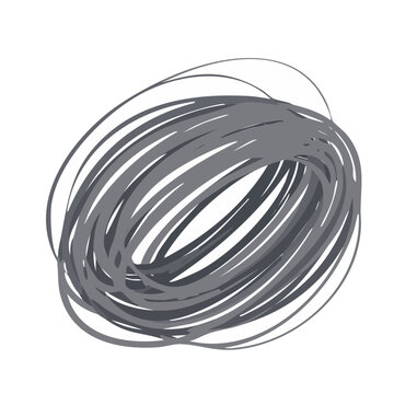 Abstract gray scribble on white background