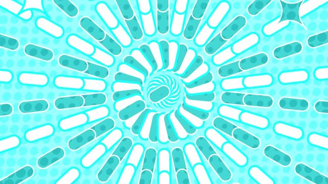 Rotating blue and white radial pattern 4K