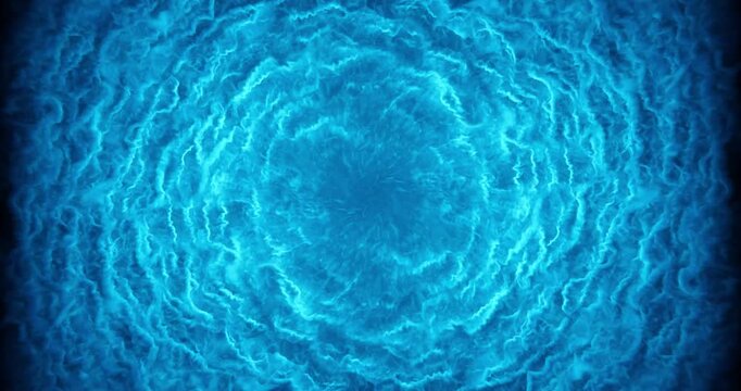 abstract blue energy field expands in pulsating concentric ripples, creating a dynamic background. Ideal for sci-fi, technology, or meditative content. 4K loop, 3D render.