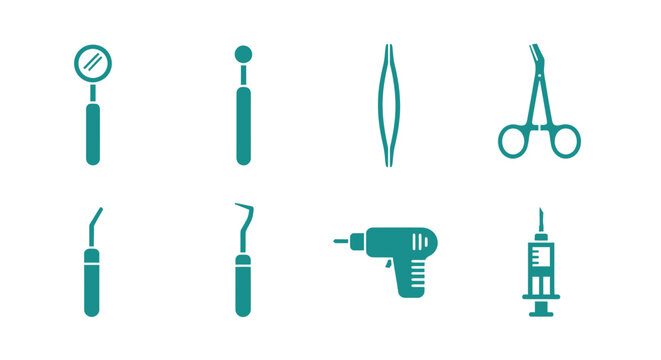 Medical dental surgical instruments tools.