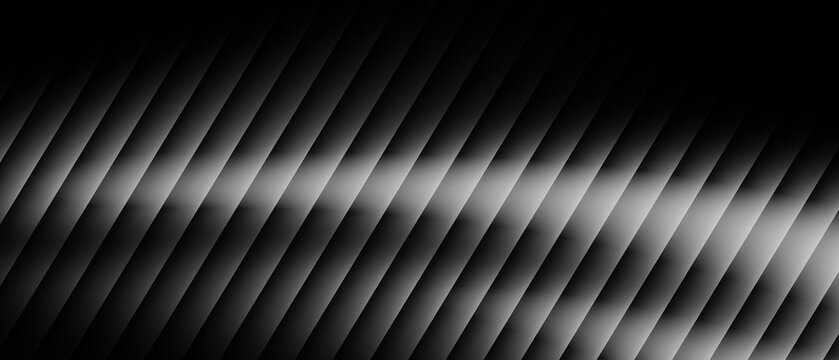 Abstract monochrome background featuring diagonal parallel lines and soft gradient lighting effects creating a modern minimalist texture for professional graphic design projects