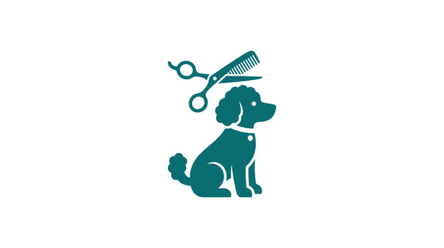 Dog Getting Ready for Grooming Session.