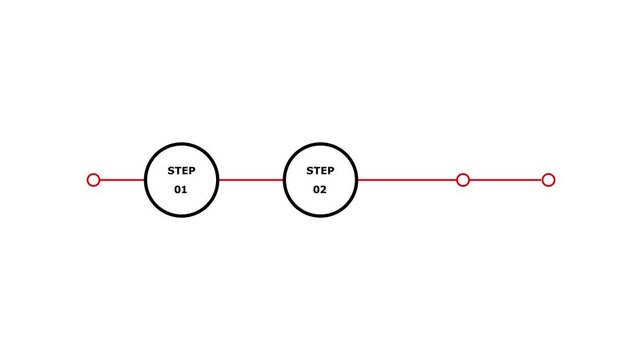 Animated Business plan blue gradient circle 2 steps icon. Sequence options HD video. Process layout empty design element.