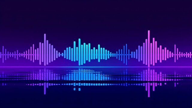 Colorful sound wave animation