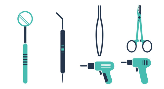 Dental and power tools set.
