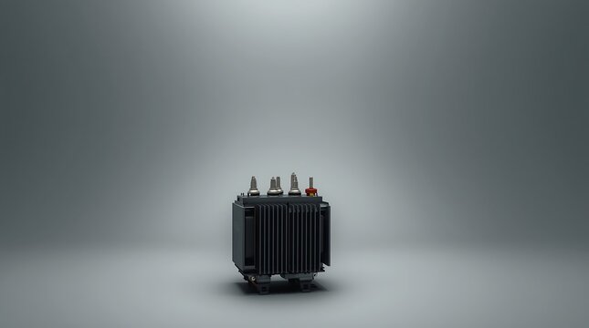 Close-up shot of a black CPU cooler on a gray background.