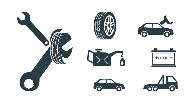 Car maintenance and repair tools.