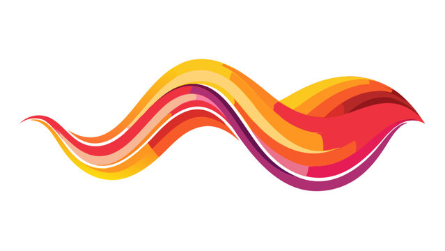 Abstract flowing colorful wave shape graphic element with multi colored abstract gradient colorful illustration composition background creative wallpaper movement patterns blending