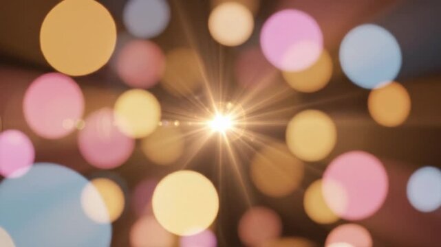 Bokeh background with light rays creating a soothing visual effect for relaxation and focus during any time