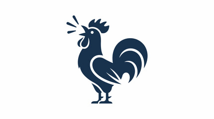 Rooster Bird Animal Silhouette Icon. © Bilal