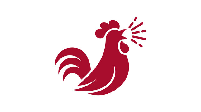 Rooster Bird Icon Symbol Design.