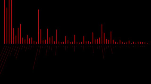 Abstract audio frequency waveform animation. radio signal frequency and digital voice. 4k video