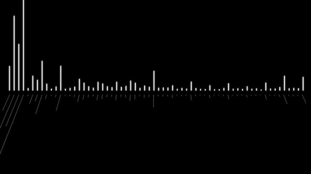 Abstract audio frequency waveform animation. radio signal frequency and digital voice. 4k video