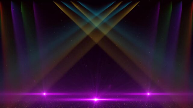 stage background with colorful spotlight effect 